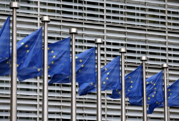 벨기에 브뤼셀의 유럽연합(EU) 본부앞에 게양된 EU기. 사진=로이터
