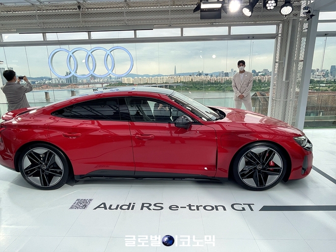 아우디 순수 전기차 'RS e-트론 GT'. 사진=글로벌이코노믹 김현수 기자