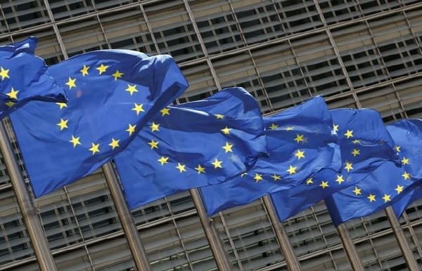 벨기에 브뤼셀의 유럽연합(EU) 본부 앞에 게양된 EU기. 사진=로이터
