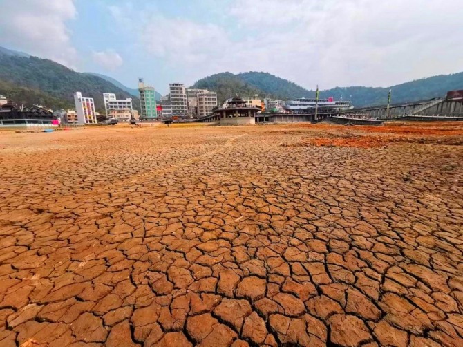 56년만에 최악의 가뭄 사태에 놓인 대만의 한 지역. 사진=타이완뉴스