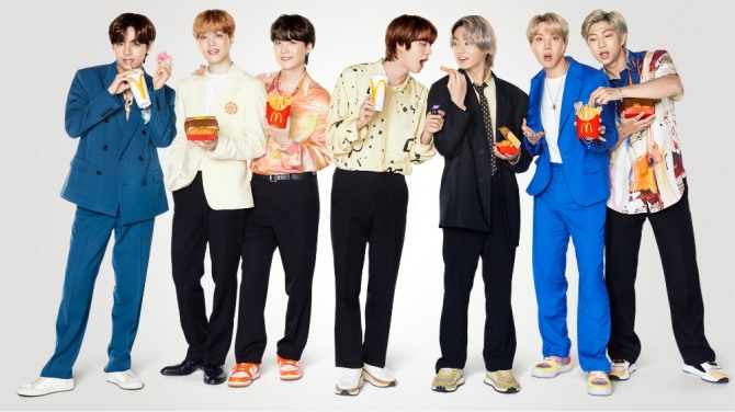 맥도날드와 방탄소년단이 협업한 'The BTS' 세트가 공개됐다. 사진=한국맥도날드