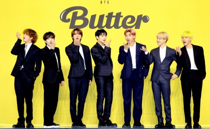 그룹 방탄소년단이 신곡 '버터(Butter)'로 기네스에 등재됐다. 사진=뉴시스
