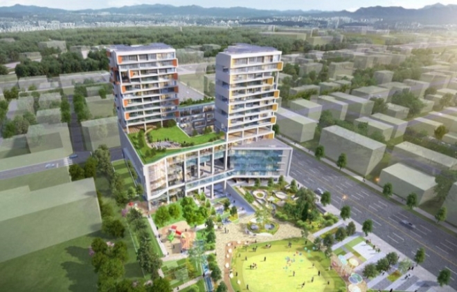 ‘송파방이 공공청사·창업지원주택 복합개발사업’ 조감도. 사진=LH