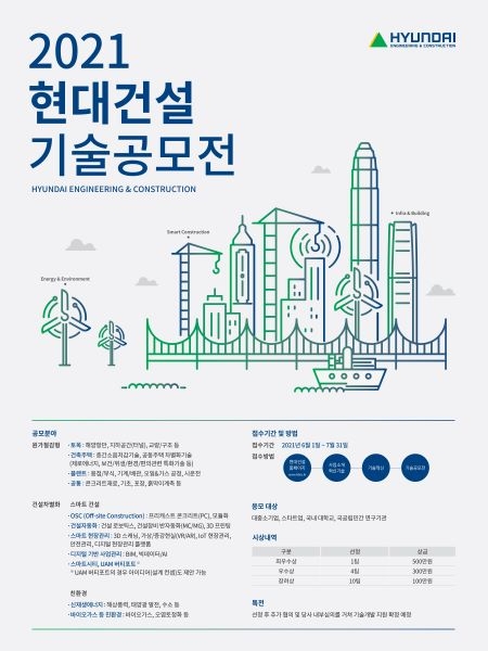 2021 현대건설 기술공모전 포스터. 사진=현대건설