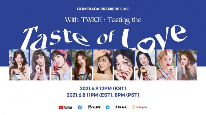 9日，TWICE将进行回归Premier Live。照片=JYP娱乐提供