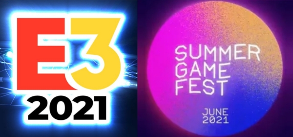 E3 2021(왼쪽)과 서머 게임 페스트 2021의 로고 이미지. 사진=각사
