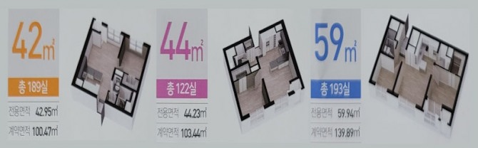 1~2인 세대 원룸 스타일 오피스텔 평면도. 자료=부평역 해링턴 플레이스