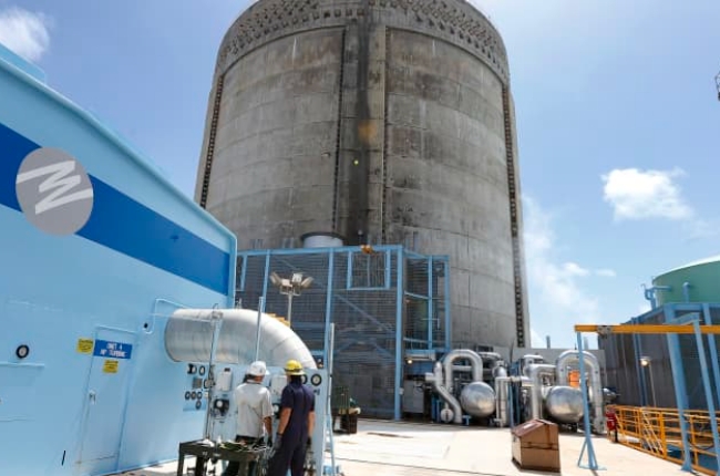 사진은 마이애미 수아레스 시장이 값싼 청정전력 공급원으로 지목한 플로리다주 홈스테드에 있는 터키 포인트 원자력 발전소.