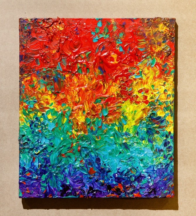 양순열 작 'Brain burster Rainbow', Acrylic on canvas, 50호, 2021