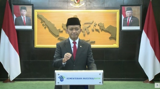 바흐릴 라하달리아(Bahlil Lahadalia)인도네시아 투자조정청 청장이 지난 19일 배터리 공장 착공 일정에 대해 발언하고 있다. 사진=로이터