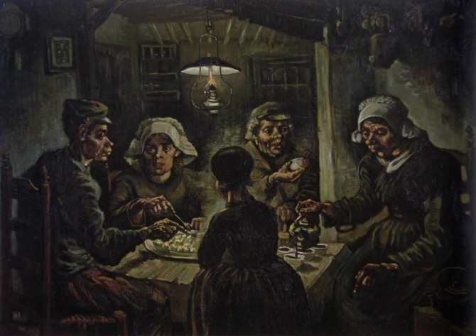 빈센트 반 고흐 ‘감자 먹는 사람들’, 19세기, 캔버스에 유채, 네덜란드. 암스테르담, 반 고흐 미술관.