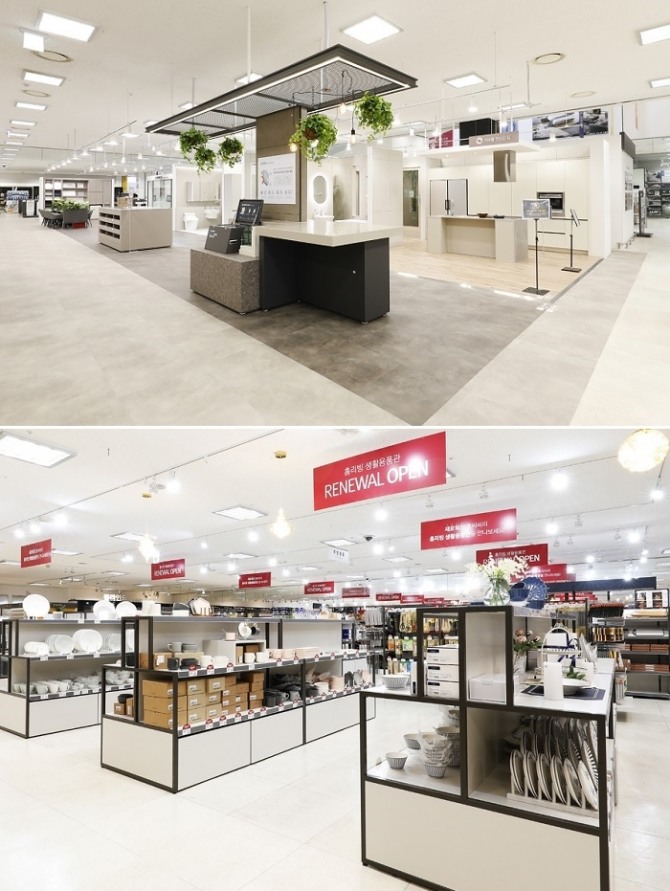 체험형 콘텐츠로 새 단장한 KCC 인테리어 브랜드 '홈씨씨' 인천점 매장 모습. 사진=KCC 