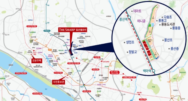 ‘더샵 일산엘로이’ 광역 위치도. 사진=포스코건설