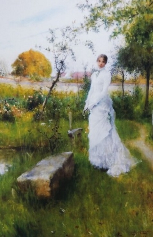 칼 라르손 ‘신부(The Bride)’, 19세기, 수채화, 스웨덴, 스톡홀름 국립미술관.