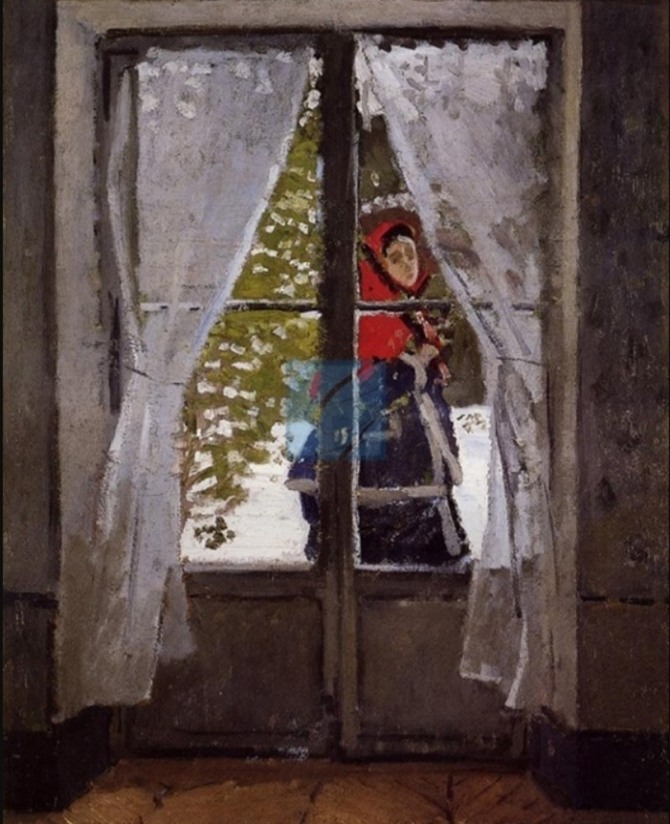 클로드 모네 ‘붉은 스카프를 두른 모네의 부인’, 19세기, 캔버스에 유채, 미국, 클리블랜드미술관.