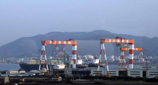 일본 가와사키중공업(Kawasaki Heavy Industries)은 비용절감을 위해 액화석유가스 운반선의 생산 공정 대부분을 중국으로 이전시킨다. 사진=SPLASH