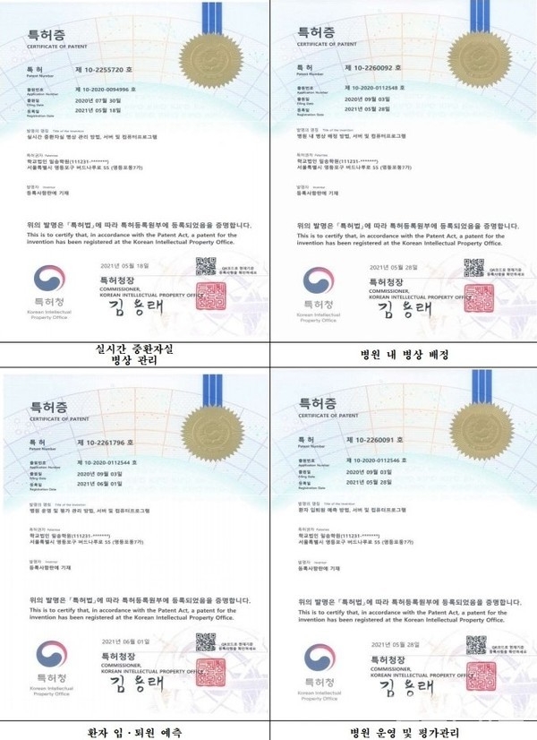 한림대학교성심병원이 진료상황 실시간예측 AI시스템 관련 특허권 4건을 취득했다. 사진=한림대학교성심병원