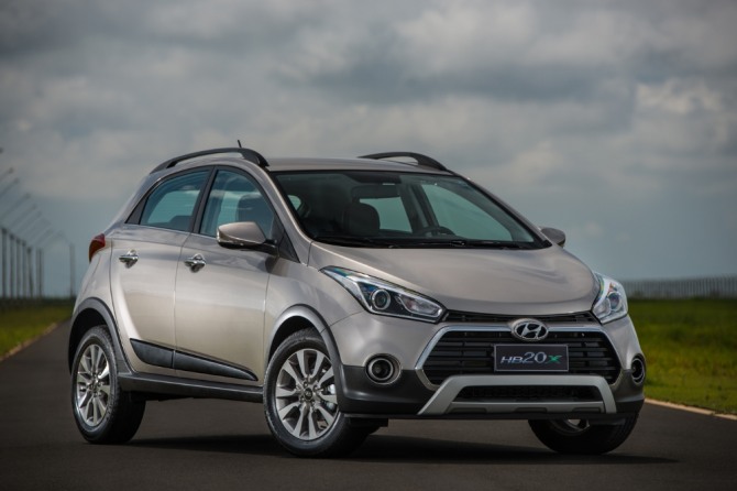 2012년 브라질 시장을 겨냥한 현지화 모델로 출시된 소형차 HB20을 이용해 CUV 개념으로 만든 HB20X. 사진=현대차