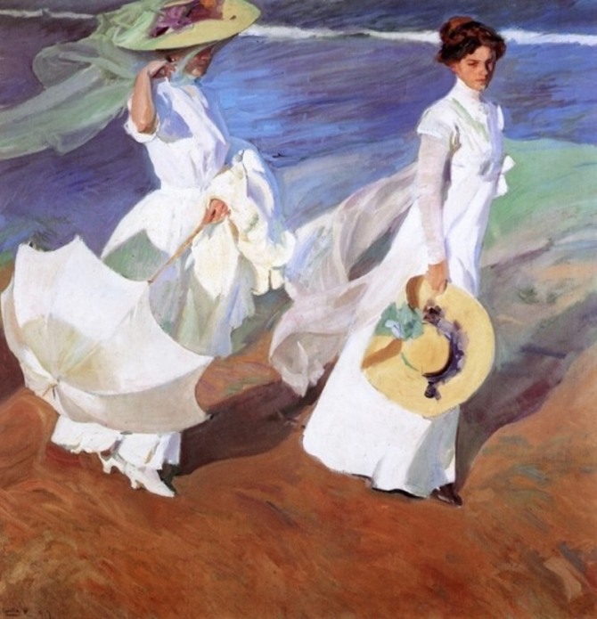 호아킨 소로야 이 바스티나 ‘바닷가 산책’, 20세기, 캔버스에 유채, 스페인, 소로야미술관.