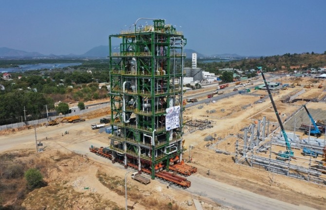 삼성엔지니어링이 최근 베트남에 설치한 롱손(Longson) 석유화학 프로젝트의 폴리프로필렌 유닛(Unit) 모듈의 모습. 사진=삼성엔지니어링