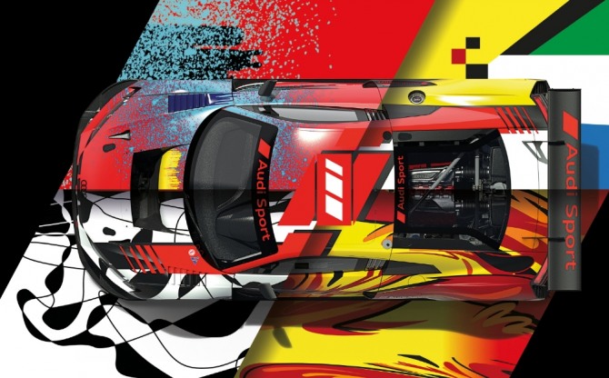아우디 스포트, SPA 24시 레이스 100주년 기념 스포츠카 GT3. 사진=아우디코리아