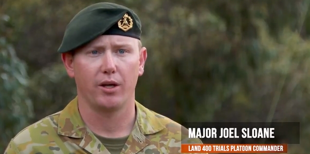 조엘 슬론 호주 육군 소령이 레드백 전차와 KF-41 전차의 테스트를 담당한다. 사진=호주 국방부