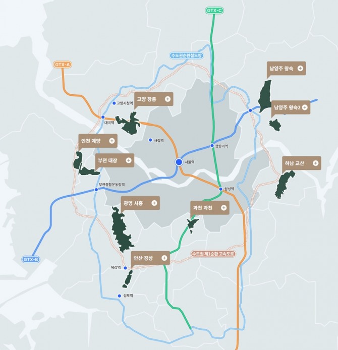 3기 신도시 위치도. 자료=3기신도시 사이트