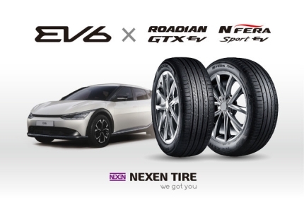 넥센타이어는 기아 전기차 EV6에 기본 적용 타이어로 로디안 GTX EV, 엔페라 스포츠 EV타이어를 공급한다