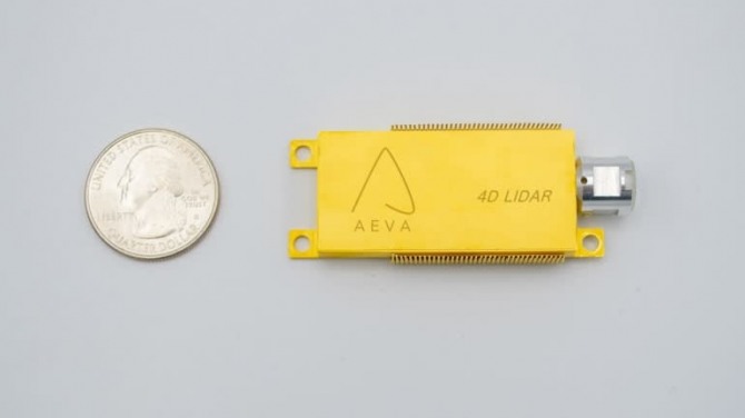 미국 스타트업 아에바(Aeva)가 개발한 Lidar-on-a-Chip 센서. 사진=아에바