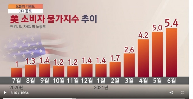 미국 뉴욕증시를 뒤흔든 소비자 물가지수 CPI 