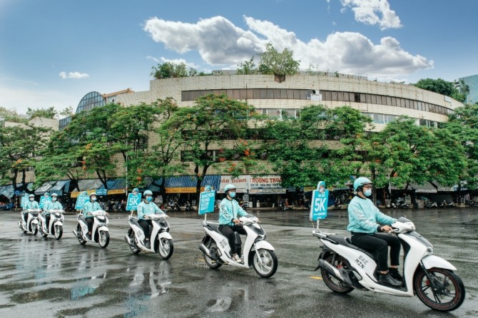 배민의 마케팅과 배달운전자들은 하이퐁에서도 화제다.