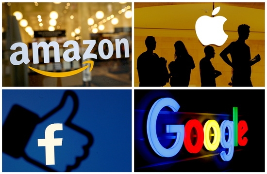 아마존, 애플, 페이스북, 구글의 로고. 사진=로이터