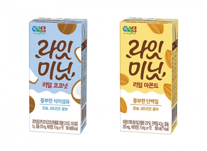 정식품은 '라잇미닛' 신제품 2종이 한국비건인증원으로부터 비건 인증을 받았다고 최근 밝혔다. 사진=정식품