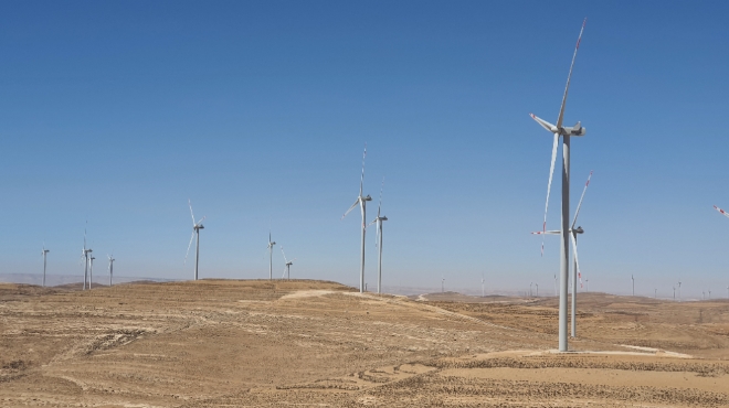 한국남부발전의 요르단 대한풍력 발전단지 모습. 사진=한국남부발전 