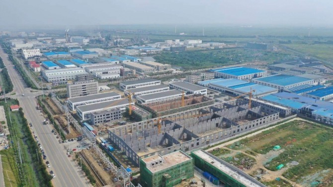 포스코케미칼이 지분 투자를 결정한 청도중석이 중국 산둥성 핑두시에 구형흑연 가공 공장을 건설하고 있다. 사진=포스코케미칼