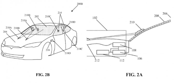 테슬라가 특허를 획득한 레이저 와이퍼와 관련한 도표. 사진=테슬라