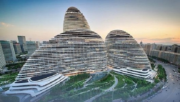 중국 베이징 왕징에 소재한 랜드마크 건물 왕징소호. 사진=바이두 캡처