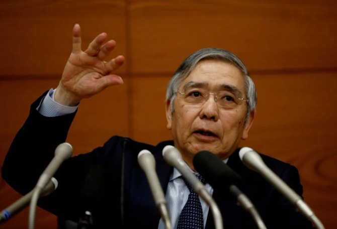 구로다 하루히코 일본 중앙은행 총재. 사진=로이터