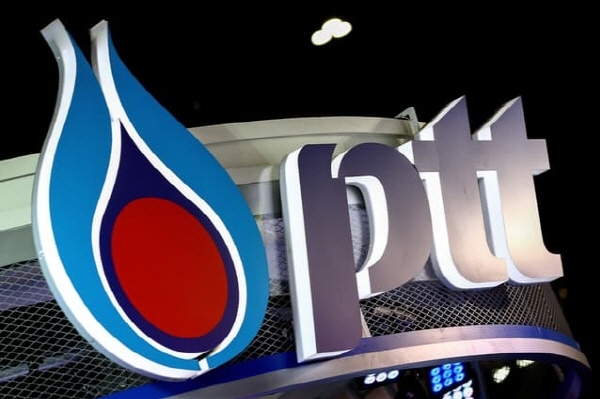 타이의 국영석유회사 PTT 로고. 사진=로이터
