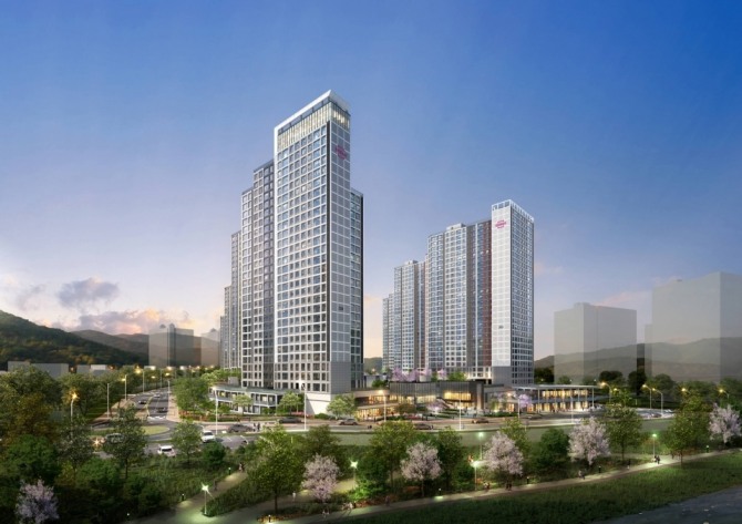 태영건설의 '신경주 더 퍼스트 데시앙' 단지 투시도. 사진=태영건설