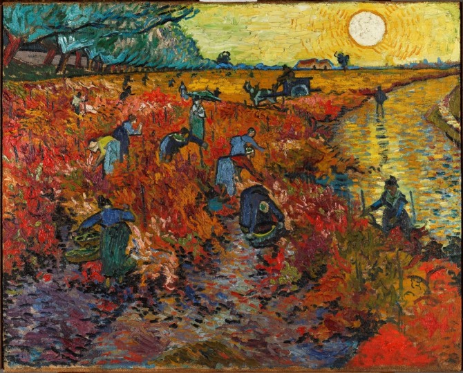 빈센트 반 고흐(Vincent van Gogh)의 1888년 작품 ‘아를의 붉은 포도밭(Red Vineyards at Arles)’사진=LG전자