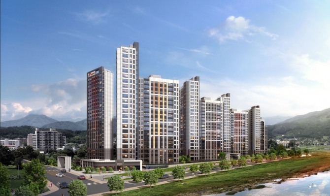 현대건설 '힐스테이트 가평 더뉴클래스'의 투시도. 자료=현대건설