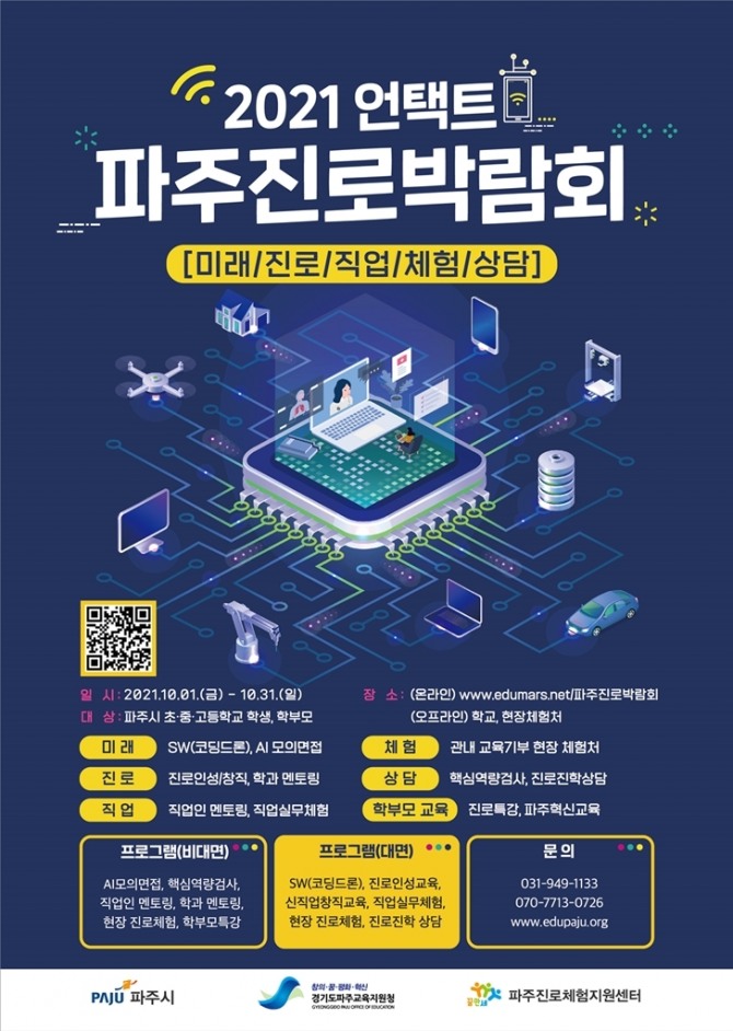 파주시, 2021년 언택트 파주진로박람회 개최 포스터 (제공/파주시청)