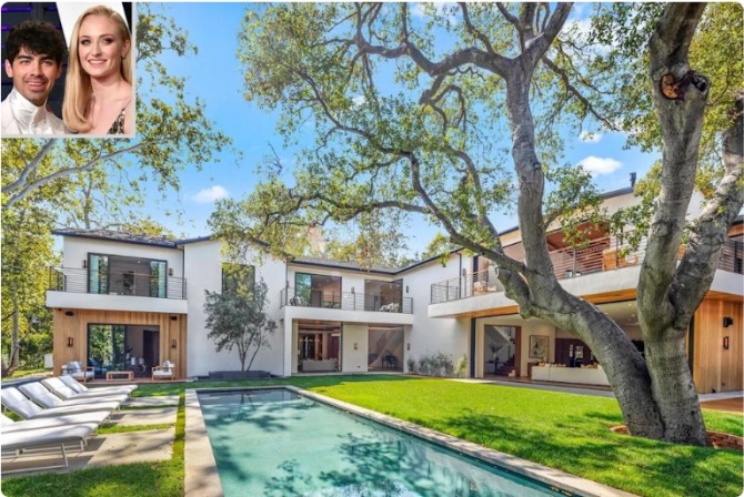 팝스타 조 조나스와 배우 소피 터너가 최근 LA 자택을 1520만 달러(약 180억 원)에 매각했다. 사진=야후 파이낸스