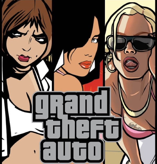 'GTA 3 트릴로지' 이미지. 왼쪽부터 'GTA 3', 'GTA 바이스 시티', 'GTA 산 안드레아스'. 사진=락스타게임즈