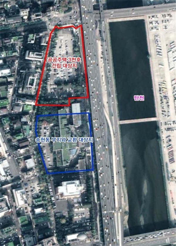 서울 강남구 삼성동 옛 서울의료원 공공주택 건립부지와 맞교환 부지. 사진=강남구