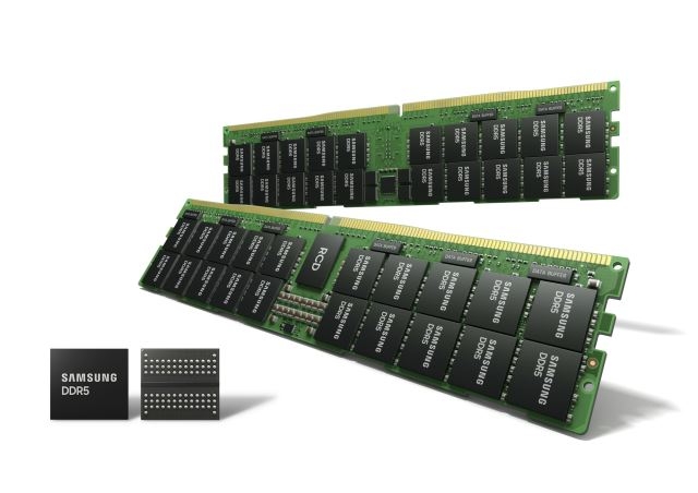 업계 최선단 14나노 EUV DDR5 D램. 사진=삼성전자 