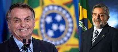 내년 10월 브라질 대선에서 맞붙게 될 보우소나르 현 대통령(왼쪽)과 룰라 전 대통령.