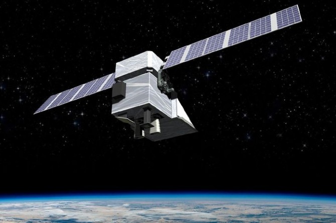 미국 환경방어기금이 뉴질랜드 정부 등의 지원을 받아 구축중인 메탄 위성의 디지털 렌더링.