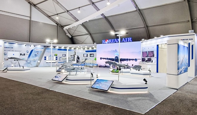 대한항공이 21일‘2021 서울 국제 항공우주·방위산업 전시회(ADEX)'에서 항공우주와 방산기술을 선보인다. 사진=대한항공